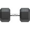 Гантель гексагональная UNIX FIT 42,5 кг обрезиненная DBHEX42_5x2